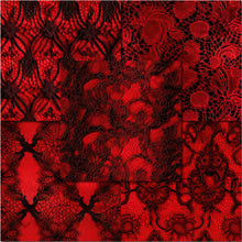 Load image into Gallery viewer, Red & Black Lace Seamless Digital Papers