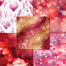 Load image into Gallery viewer, Romantic Valentine's Day Digital Papers