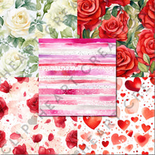 Load image into Gallery viewer, Romantic Valentine's Day Digital Papers