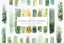 Load image into Gallery viewer, Green Floral Brush Strokes