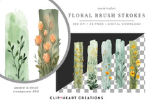 Load image into Gallery viewer, Green Floral Brush Strokes