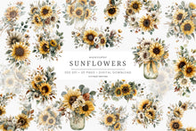 Load image into Gallery viewer, Sunflowers Clipart