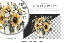 Load image into Gallery viewer, Sunflowers Clipart