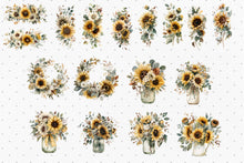 Load image into Gallery viewer, Sunflowers Clipart