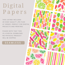 Load image into Gallery viewer, Tutti Frutti Digital Paper Pack