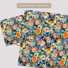 Load image into Gallery viewer, Vibrant Blooms Digital Paper Pack