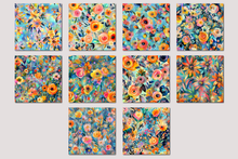 Load image into Gallery viewer, Vibrant Blooms Digital Paper Pack