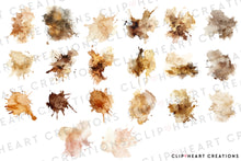 Load image into Gallery viewer, Watercolor Splashes Clipart Collection