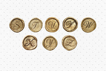 Load image into Gallery viewer, Gold Wax Seal Alphabet Clipart