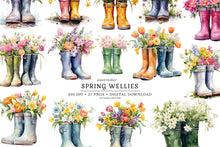 Load image into Gallery viewer, Spring Wellies Clipart Collection