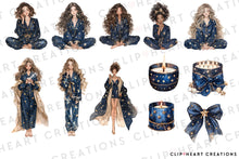 Load image into Gallery viewer, Watercolor Winter Stars Christmas Clip Art