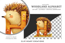 Load image into Gallery viewer, Woodland Alphabet Clipart