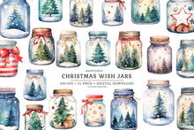 Load image into Gallery viewer, Christmas Wish Jars Clipart Collection