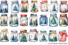 Load image into Gallery viewer, Christmas Wish Jars Clipart Collection
