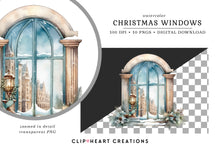 Load image into Gallery viewer, Christmas Windows Clipart Collection