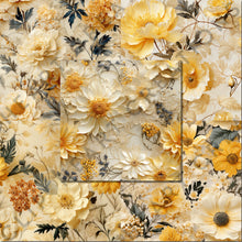 Load image into Gallery viewer, Yellow Floral Ephemera Seamless Digital Papers