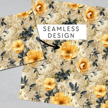 Load image into Gallery viewer, Yellow Floral Ephemera Seamless Digital Papers