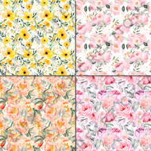 Load image into Gallery viewer, Spring Floral Watercolors Seamless Digital Papers