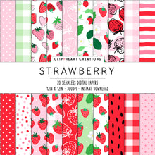 Load image into Gallery viewer, Strawberry Seamless Digital Papers