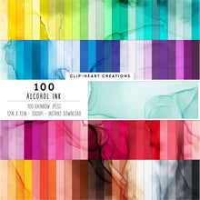 Load image into Gallery viewer, 100 Alcohol Ink Digital Papers