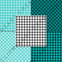 Load image into Gallery viewer, Buffalo Plaid Seamless Digital Papers - Aqua