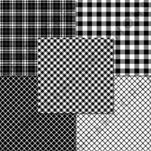 Load image into Gallery viewer, Buffalo Plaid Seamless Digital Papers - Black