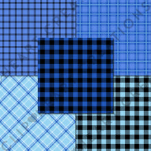 Load image into Gallery viewer, Buffalo Plaid Seamless Digital Papers - Blue
