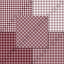 Load image into Gallery viewer, Buffalo Plaid Seamless Digital Papers - Burgundy