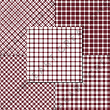 Load image into Gallery viewer, Buffalo Plaid Seamless Digital Papers - Burgundy