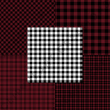 Load image into Gallery viewer, Buffalo Plaid Seamless Digital Papers - Burgundy