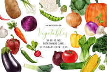 Load image into Gallery viewer, Watercolor Vegetables Clip Art