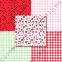 Load image into Gallery viewer, Strawberry Seamless Digital Papers