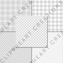 Load image into Gallery viewer, Buffalo Plaid Seamless Digital Papers - Grey