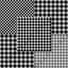 Load image into Gallery viewer, Buffalo Plaid Seamless Digital Papers - Grey