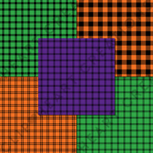 Load image into Gallery viewer, Buffalo Plaid Seamless Digital Papers - Halloween
