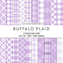 Load image into Gallery viewer, Buffalo Plaid Seamless Digital Papers - Lilac