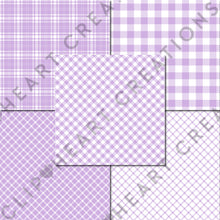 Load image into Gallery viewer, Buffalo Plaid Seamless Digital Papers - Lilac