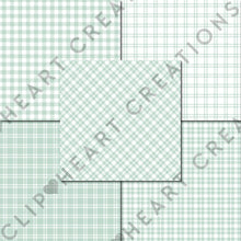 Load image into Gallery viewer, Buffalo Plaid Seamless Digital Papers - Mint