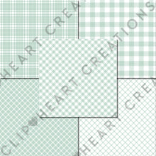 Load image into Gallery viewer, Buffalo Plaid Seamless Digital Papers - Mint