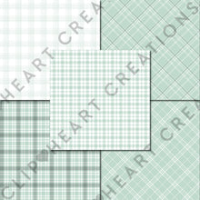 Load image into Gallery viewer, Buffalo Plaid Seamless Digital Papers - Mint