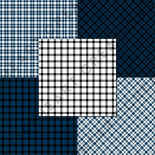 Load image into Gallery viewer, Buffalo Plaid Seamless Digital Papers - Navy
