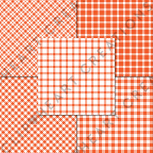 Load image into Gallery viewer, Buffalo Plaid Seamless Digital Papers - Orange