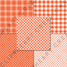 Load image into Gallery viewer, Buffalo Plaid Seamless Digital Papers - Orange