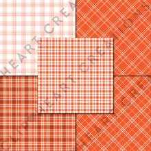 Load image into Gallery viewer, Buffalo Plaid Seamless Digital Papers - Orange
