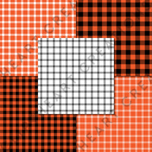Load image into Gallery viewer, Buffalo Plaid Seamless Digital Papers - Orange