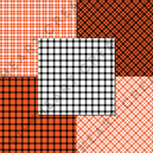 Load image into Gallery viewer, Buffalo Plaid Seamless Digital Papers - Orange