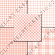 Load image into Gallery viewer, Buffalo Plaid Seamless Digital Papers - Peach