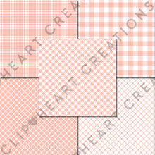 Load image into Gallery viewer, Buffalo Plaid Seamless Digital Papers - Peach