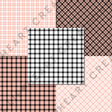Load image into Gallery viewer, Buffalo Plaid Seamless Digital Papers - Peach