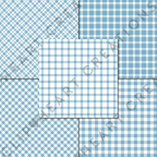 Load image into Gallery viewer, Buffalo Plaid Seamless Digital Papers - Petrol Blue
